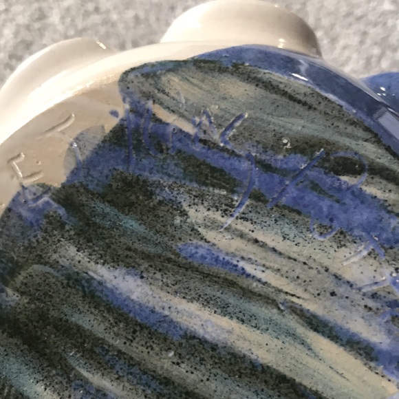 EJ King Pottery 1997 DC signed candle holder - Picture 3 of 5